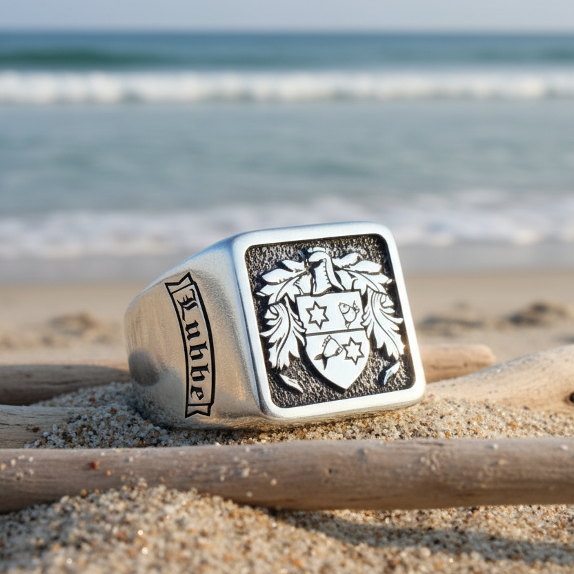 Family crest ringsStainless steel rings