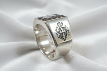 Family crest ringsStainless steel rings