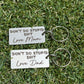 Son and Daughter Laser engraved key tags