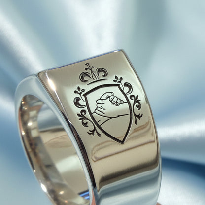 Family crest ringsStainless steel rings