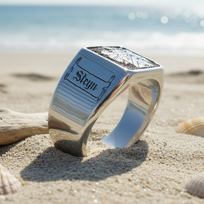 Family crest ringsStainless steel rings