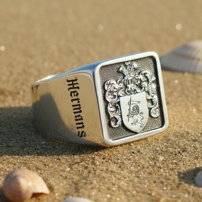 Family crest ringsStainless steel rings