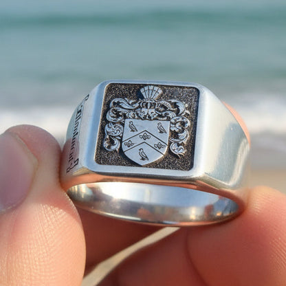 Family crest ringsStainless steel rings