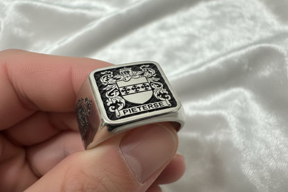 Family crest ringsStainless steel rings