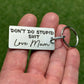 Son and Daughter Laser engraved key tags