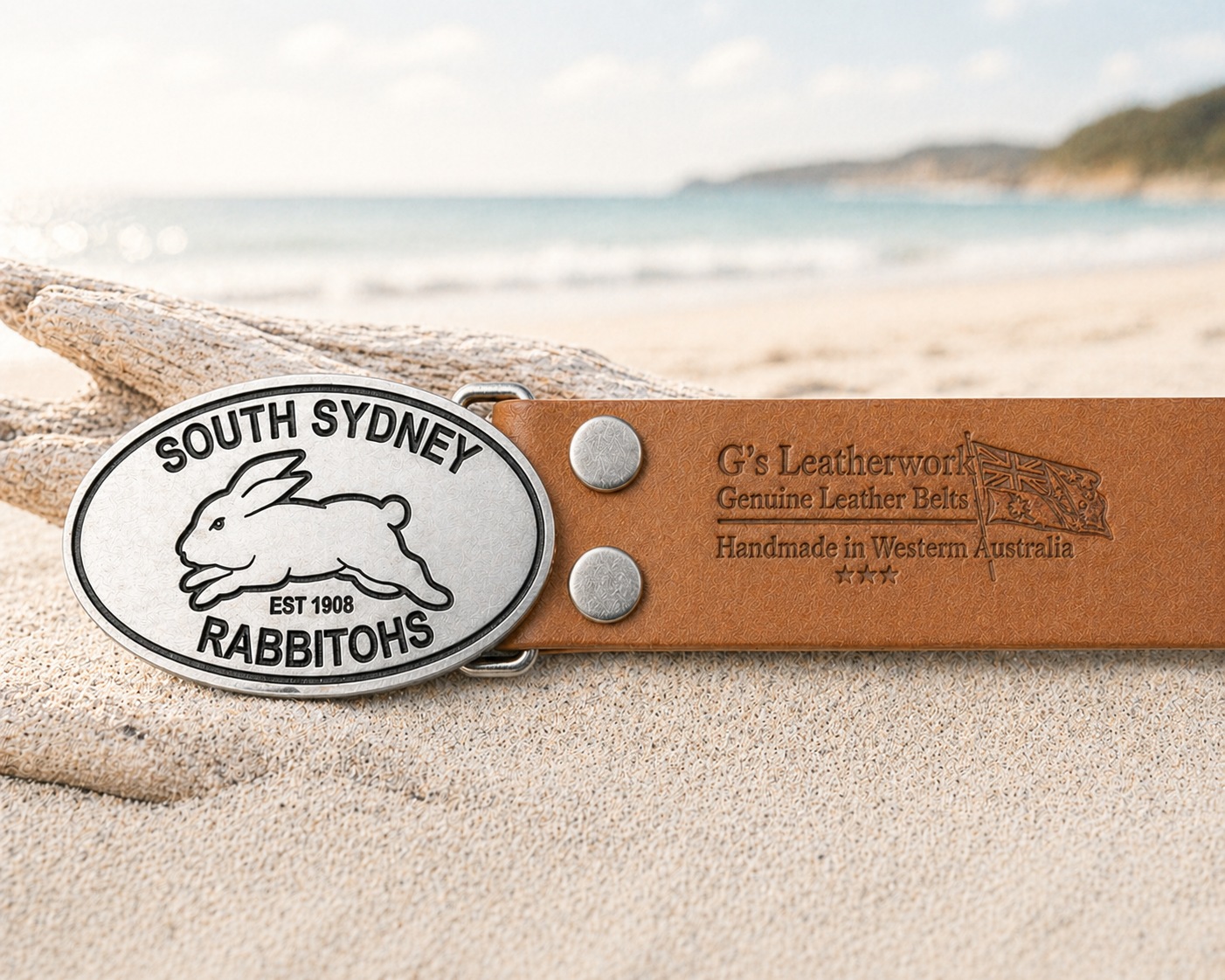 Rabbitohs Belt & Buckle