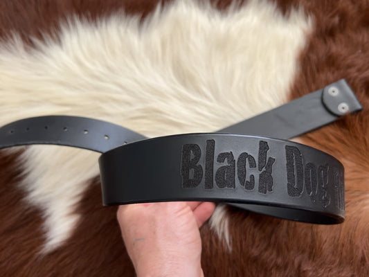 Black Dog Ride Belt (No Buckle)