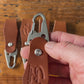 Leather belt hanger key fob.