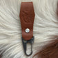 Leather belt hanger key fob.