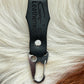 Leather belt hanger key fob.