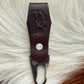 Leather belt hanger key fob.