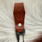 Leather belt hanger key fob.