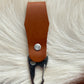 Leather belt hanger key fob.