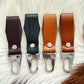 Leather belt hanger key fob.