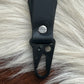 Leather belt hanger key fob.