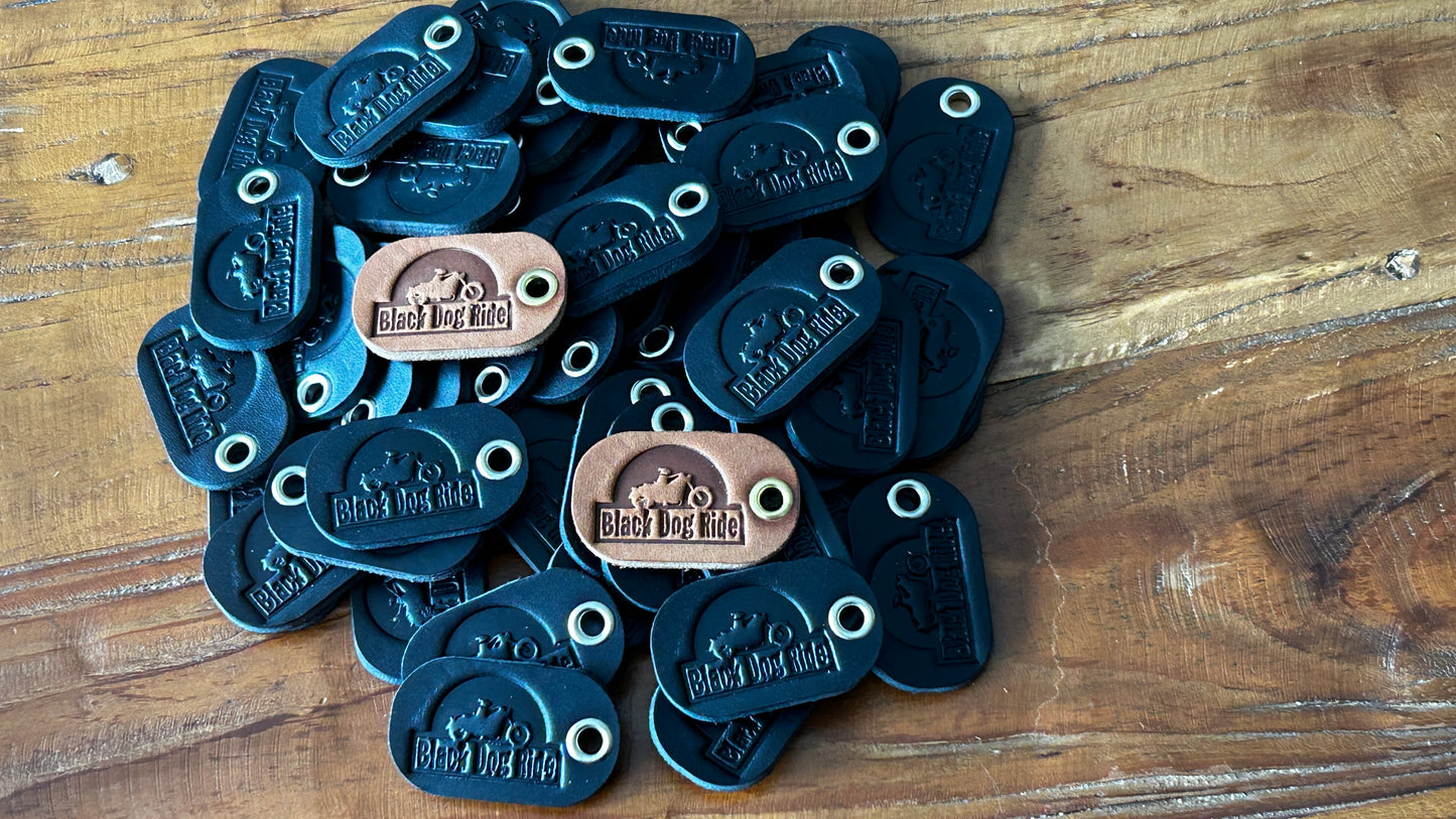 Custom leather keytags