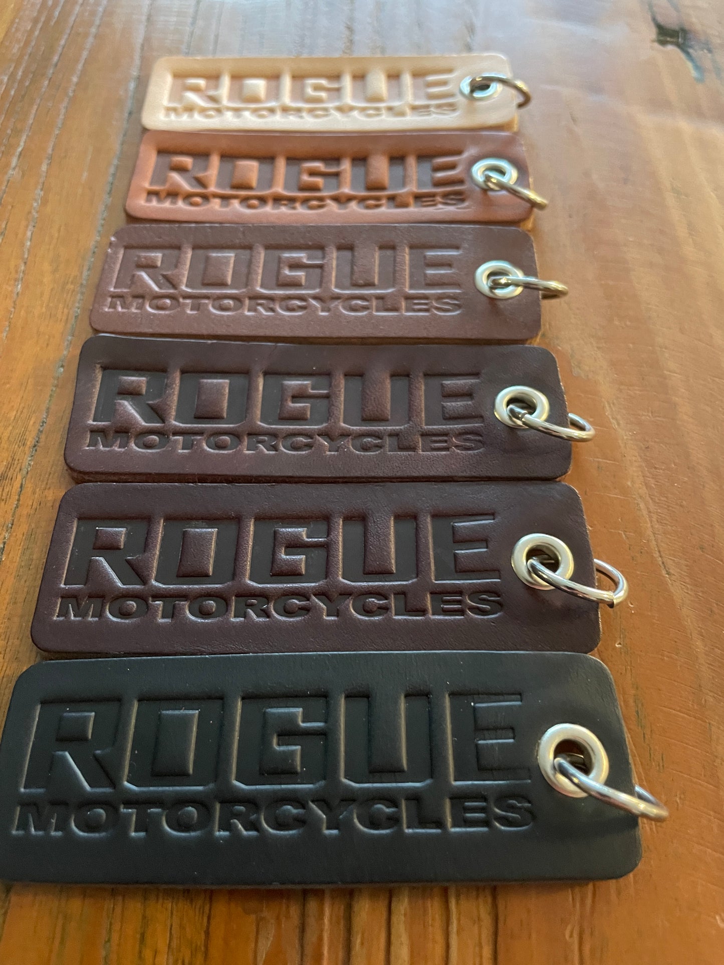 Custom leather keytags