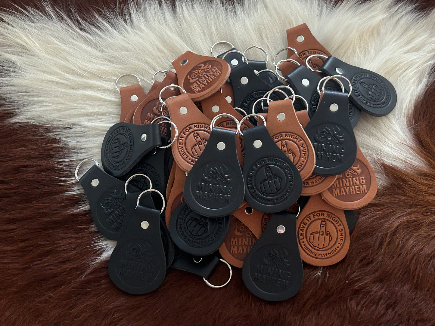 Custom leather keytags