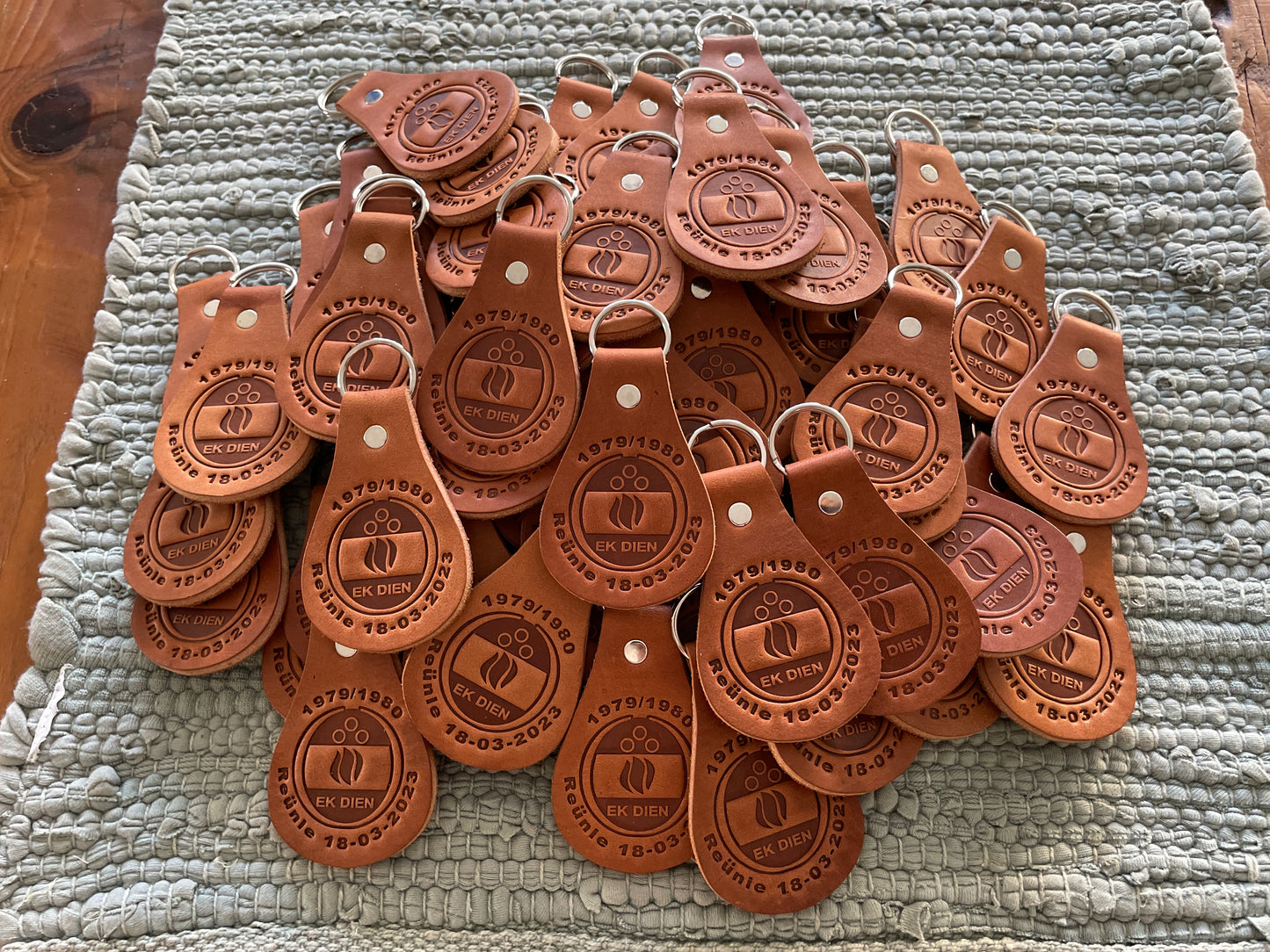 Custom leather keytags