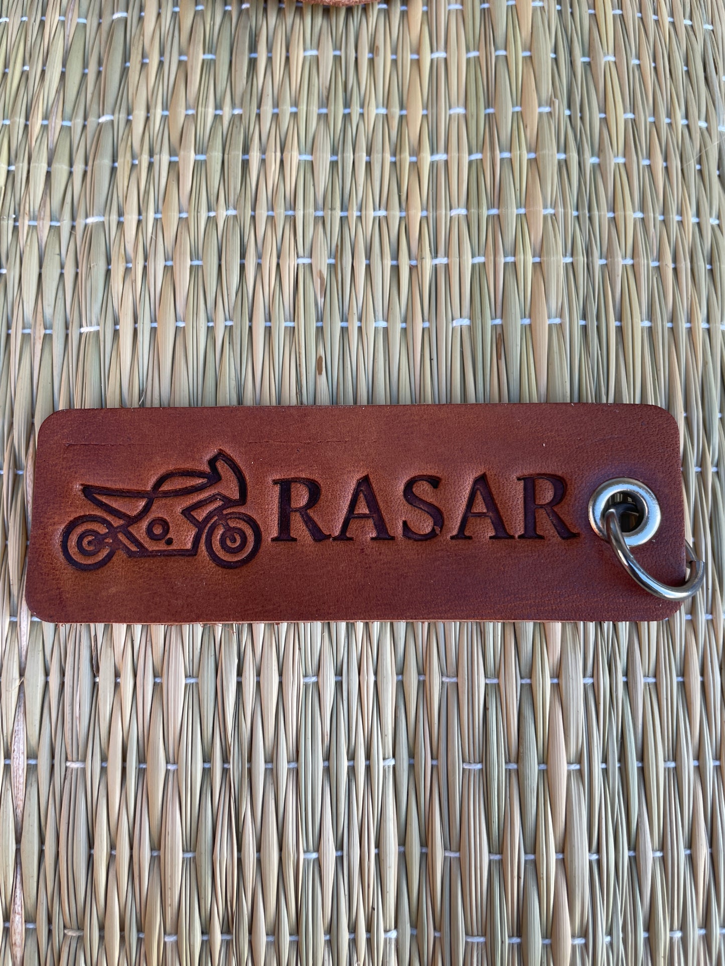 Custom leather keytags