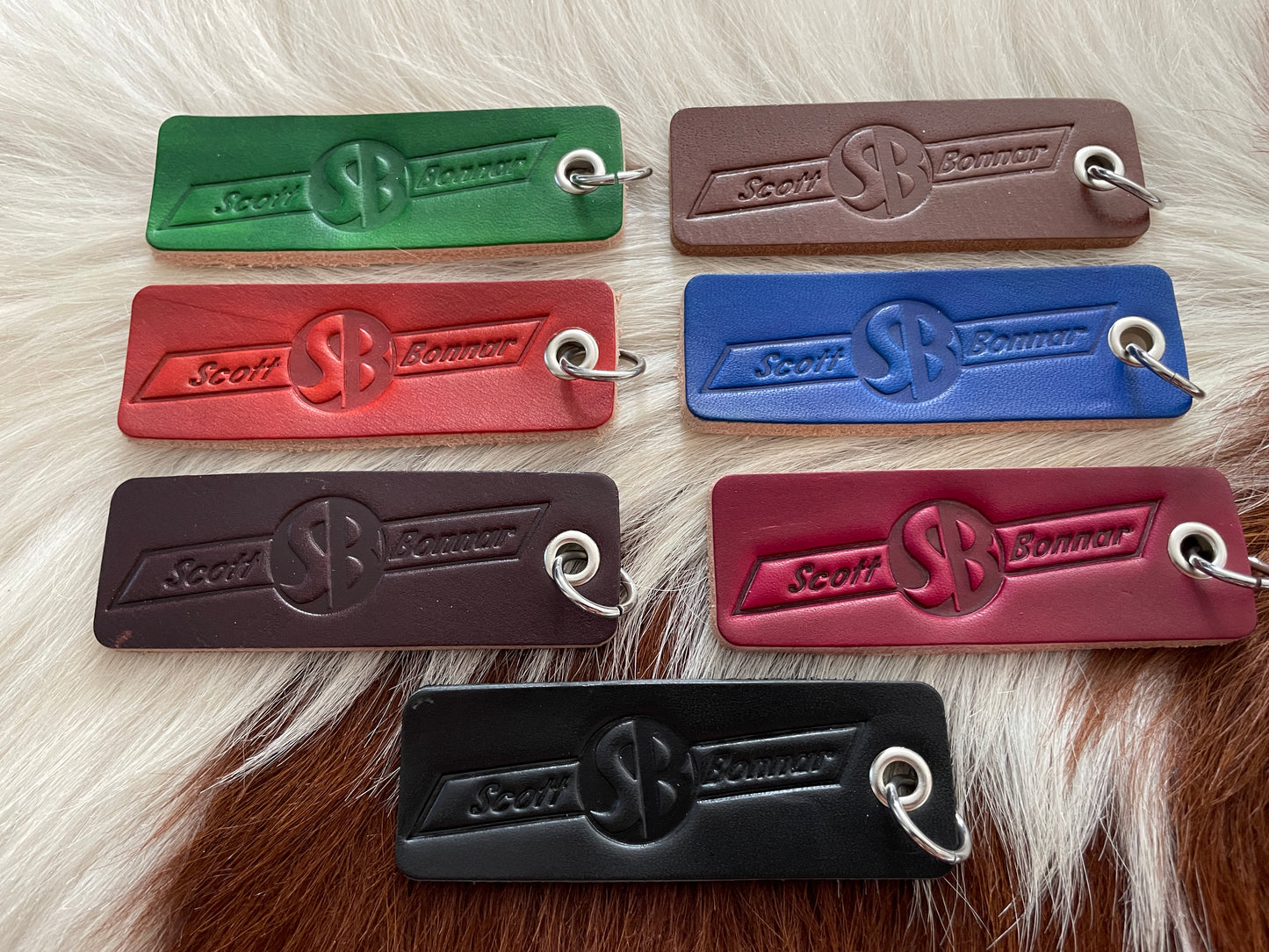 Custom leather keytags