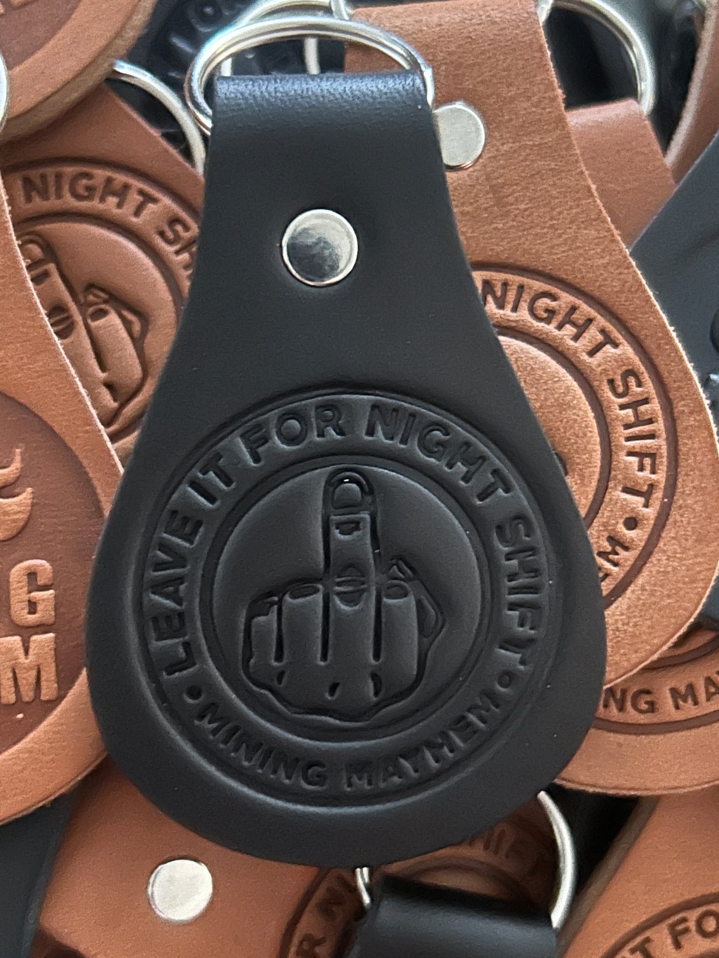 Custom leather keytags