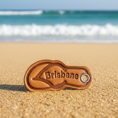 Leather Thong keytag