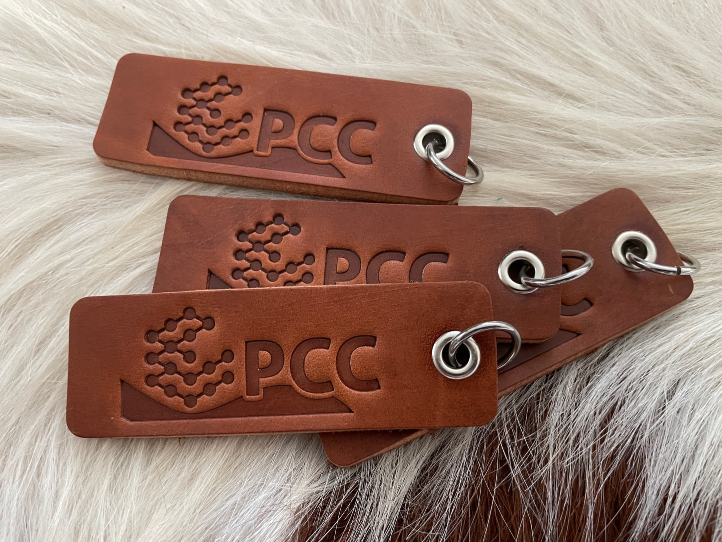 Custom leather keytags