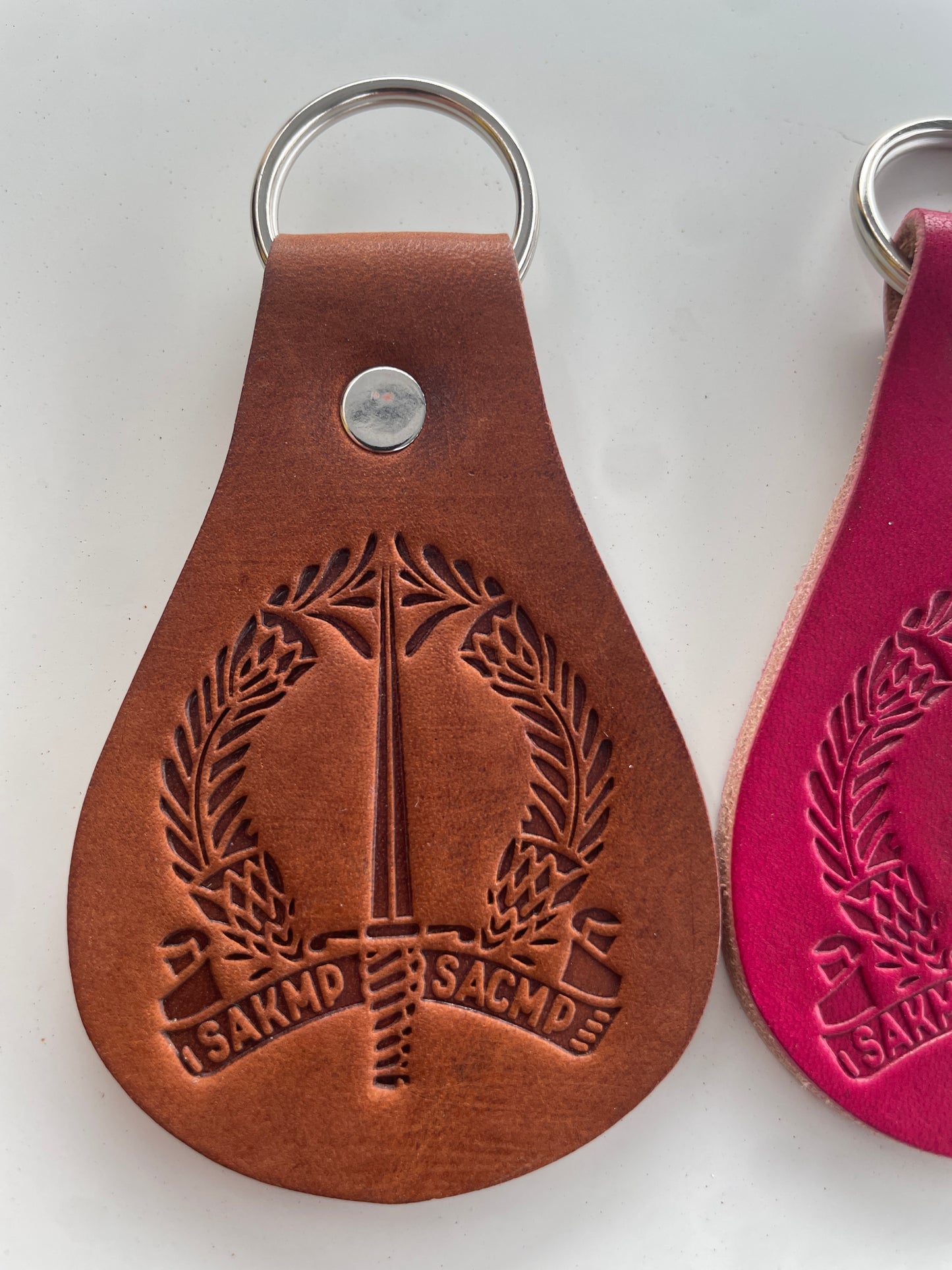 Custom leather keytags