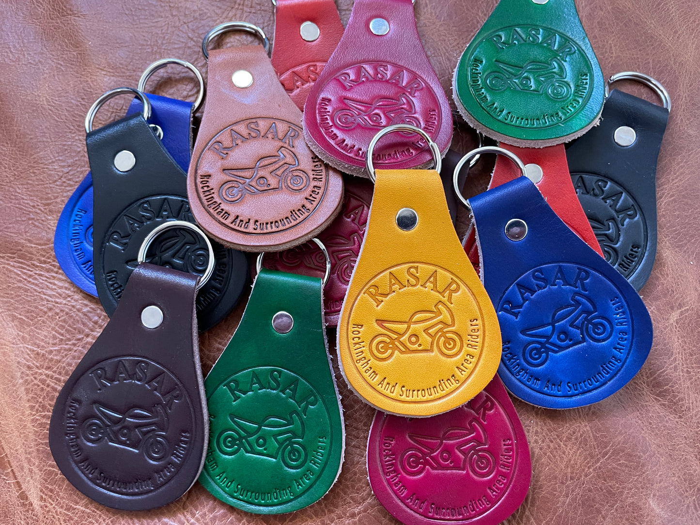 Custom leather keytags