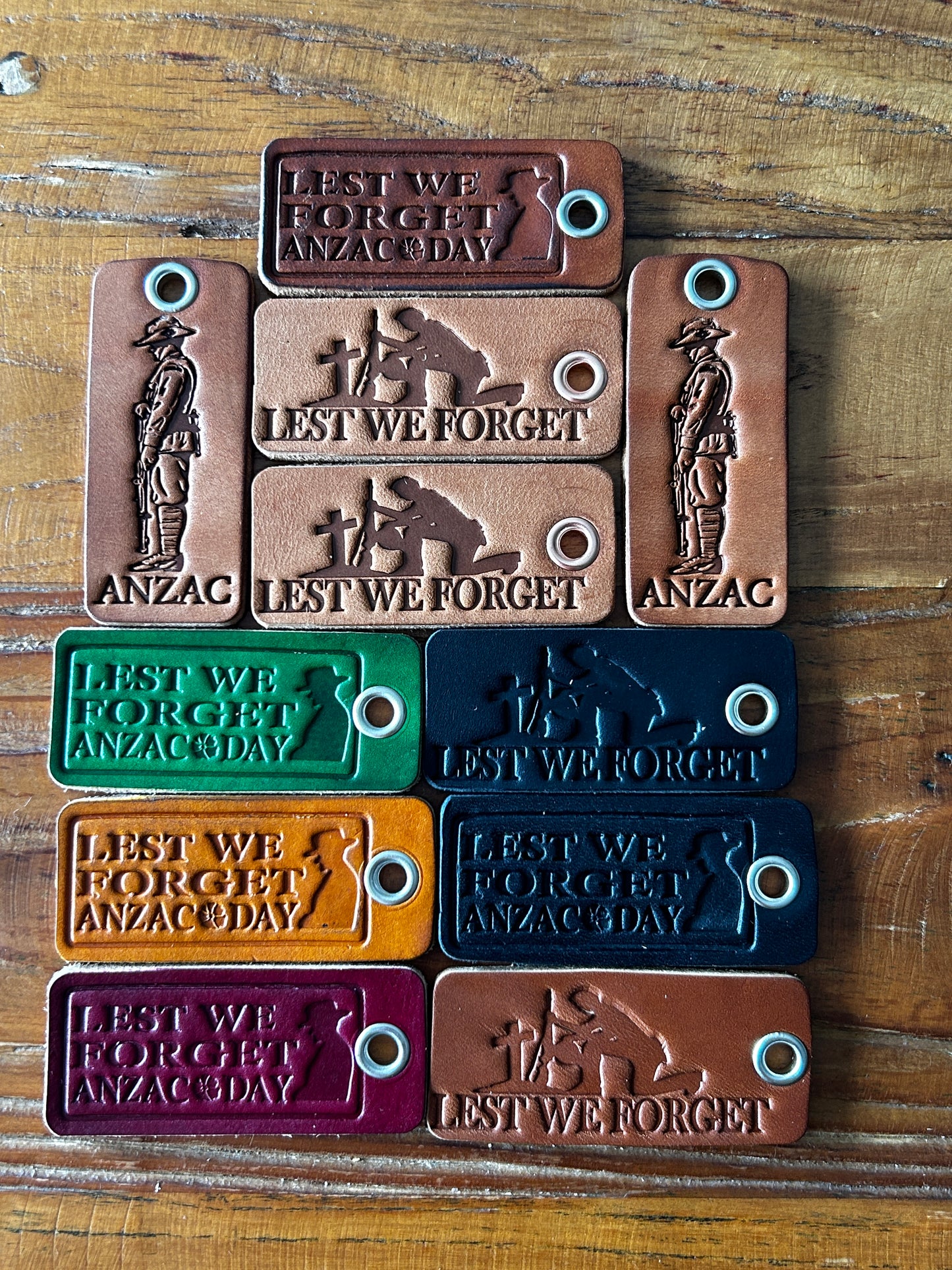 Anzac keytag rectangular