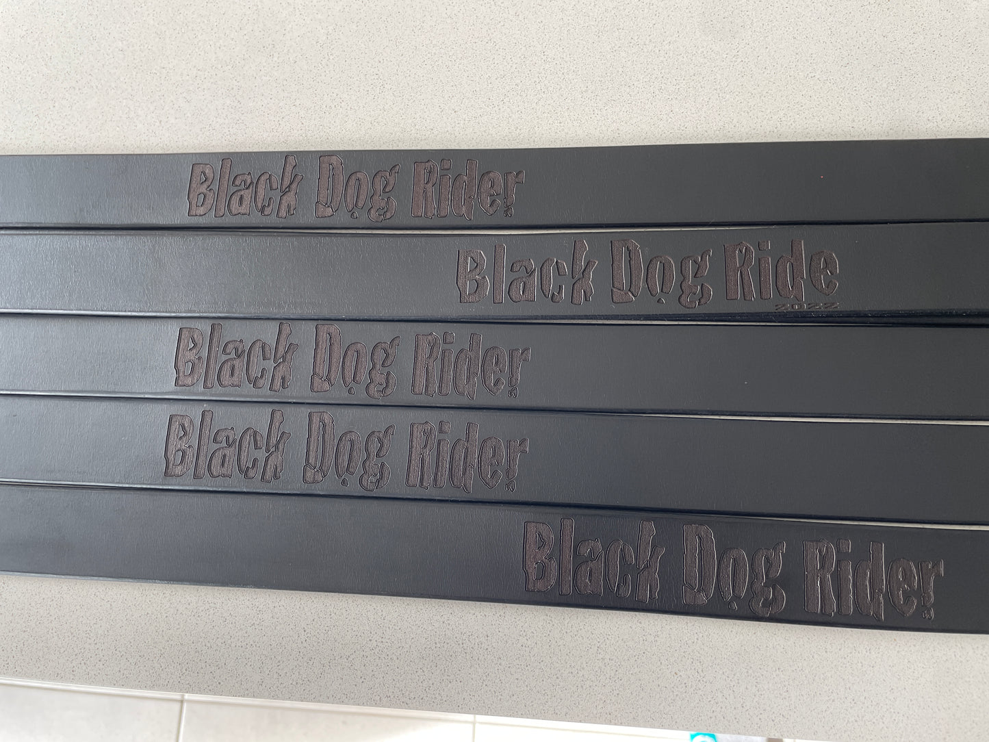 Black Dog Ride Belt (No Buckle)