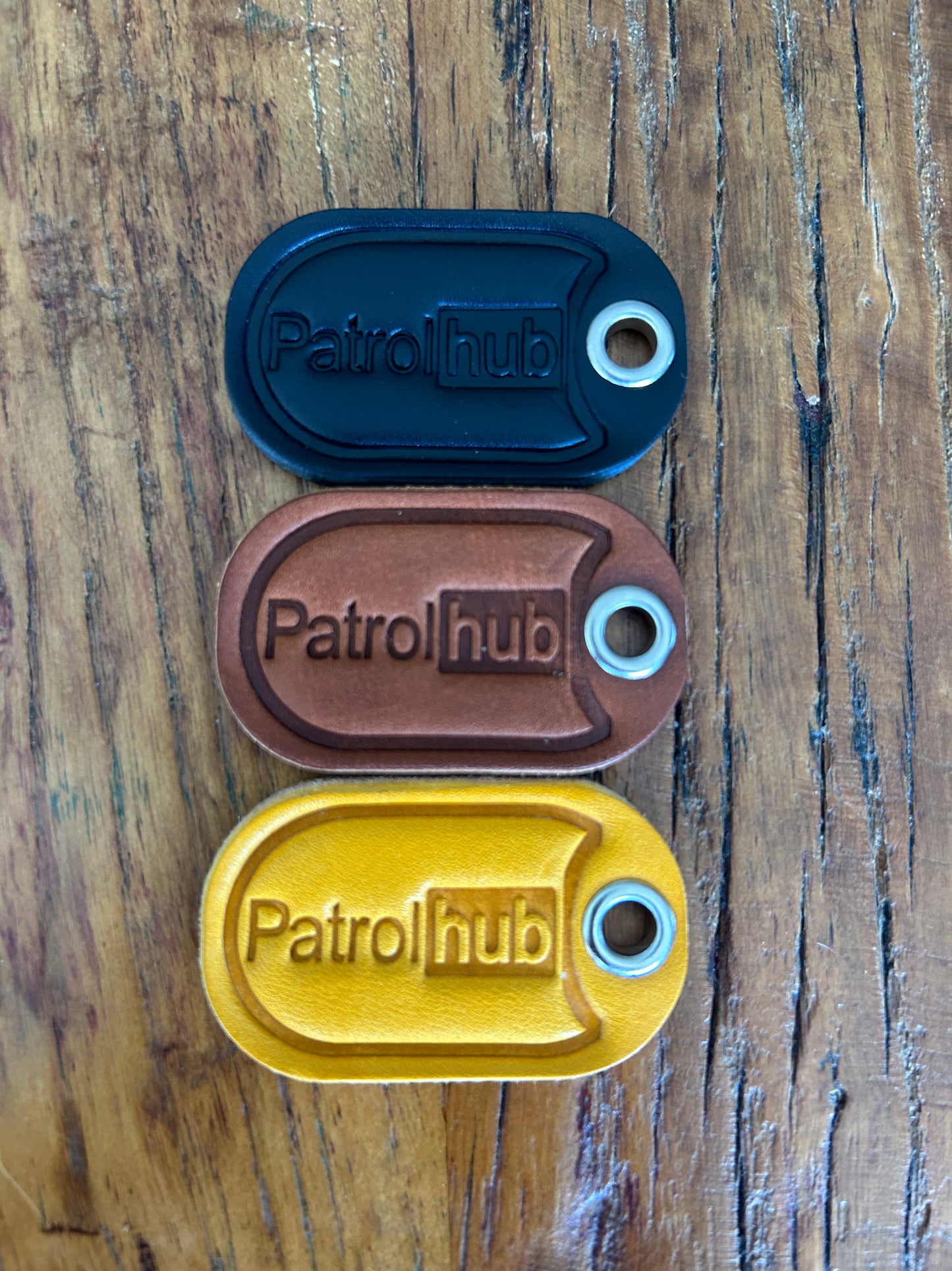 Custom leather keytags