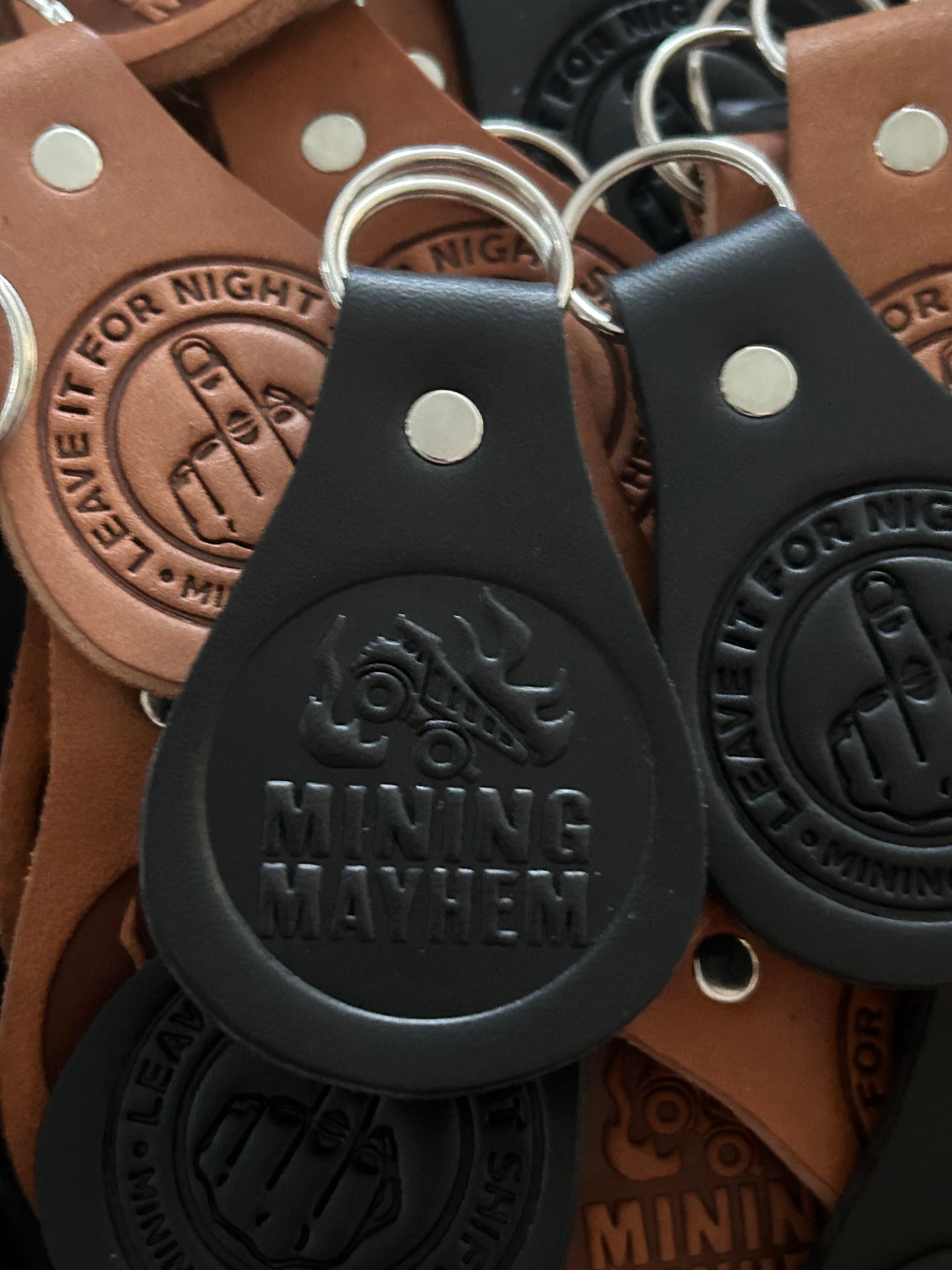 Custom leather keytags