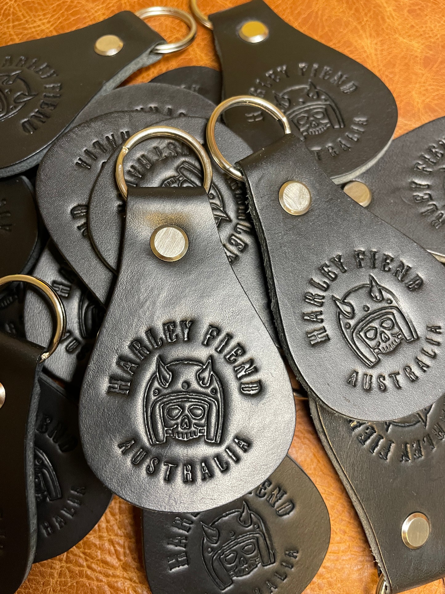 Custom leather keytags