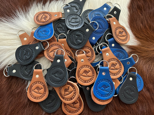 Custom leather keytags