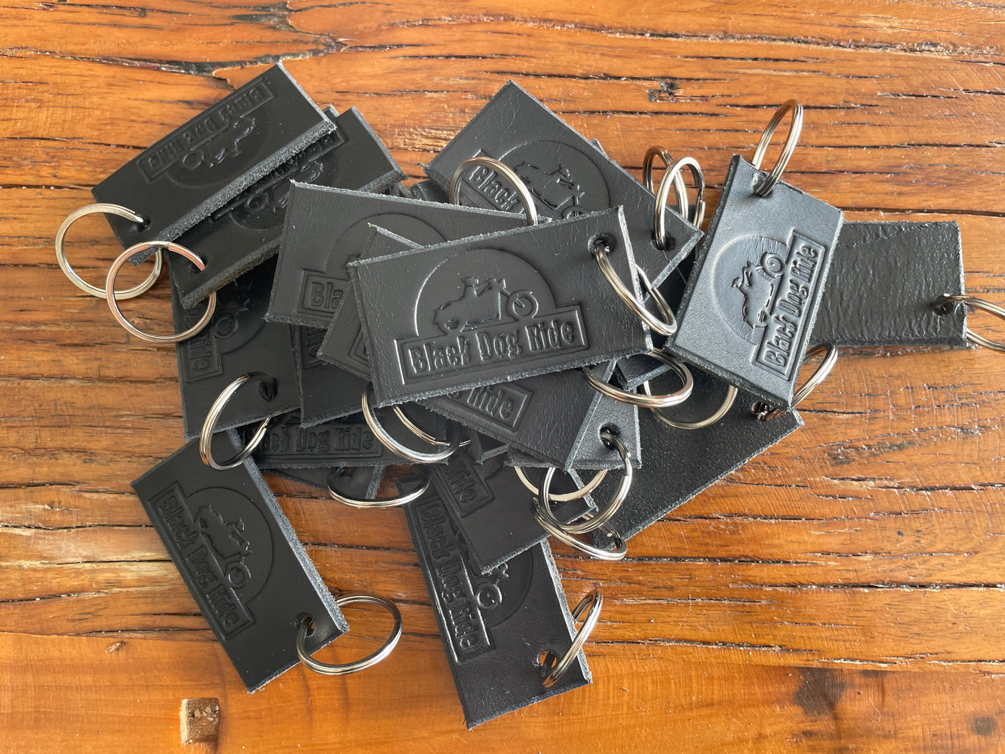 Custom leather keytags