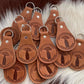 Custom leather keytags